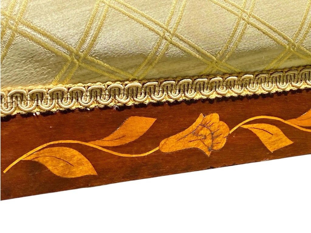 Antique Mahogany Side Chair With Floral Marquetry Inlay - 6