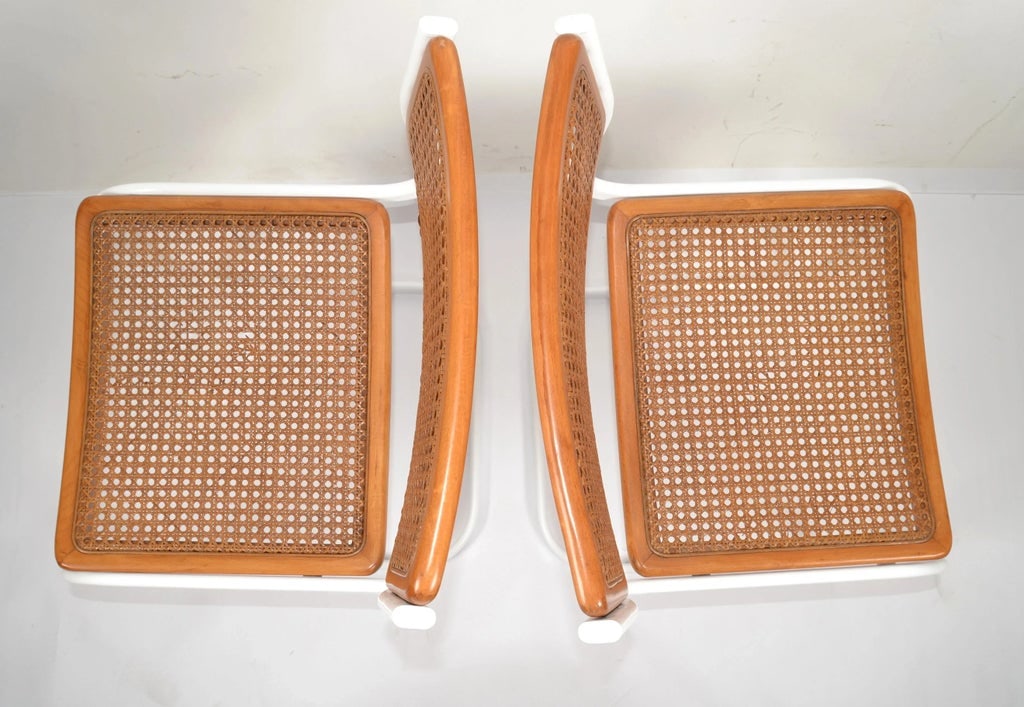 Pair of Mid-Century Modern Italian Marcel Breuer Cesca Style Side Chairs, 1980 - 7
