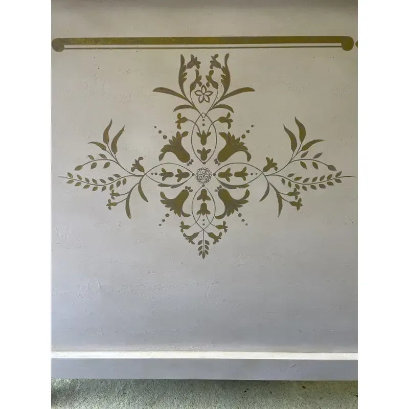 Amy Howard Collection Custom Painted Pink & Gold Full Headboard - 3