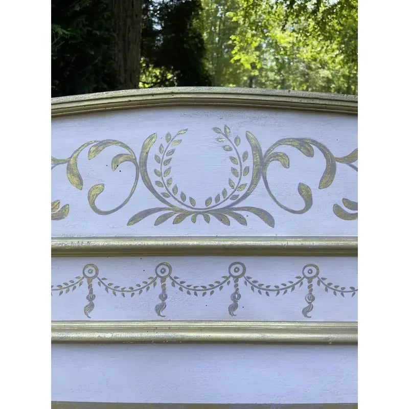Amy Howard Collection Custom Painted Pink & Gold Full Headboard - 7