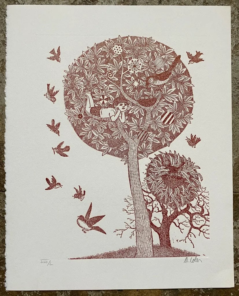 1970s Vintage Children's Etching by Coler - 2