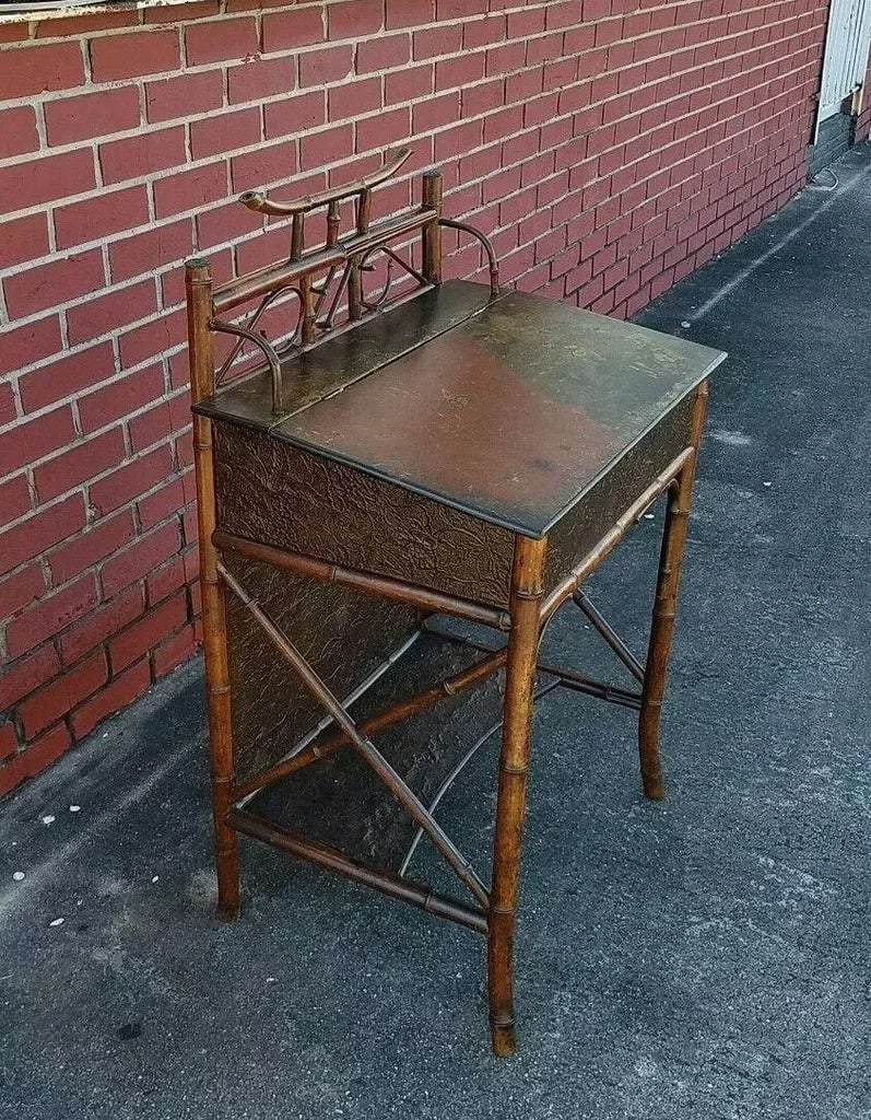 19th Century Japanned Bamboo Writing Desk - 2