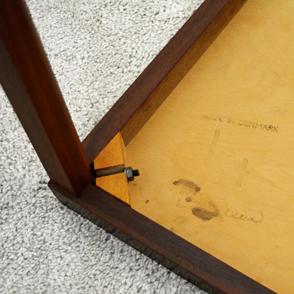 1960s Danish Modern Hans Olsen for Finn Lindebo Teak and Rosewood Side Tables - a Pair - 7