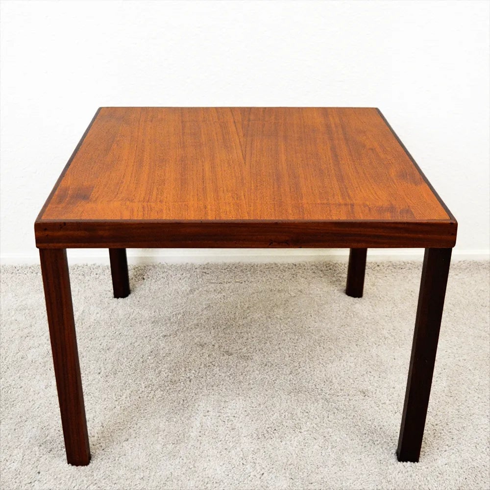 1960s Danish Modern Hans Olsen for Finn Lindebo Teak and Rosewood Side Tables - a Pair - 9