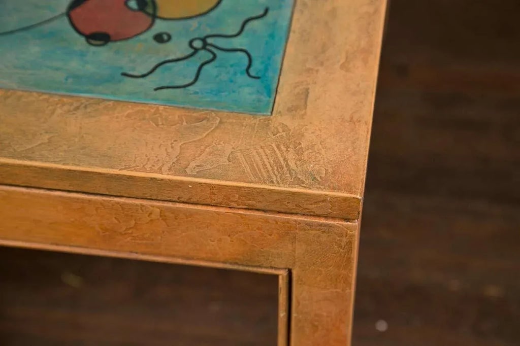 Abstract Painting Square Table - 3
