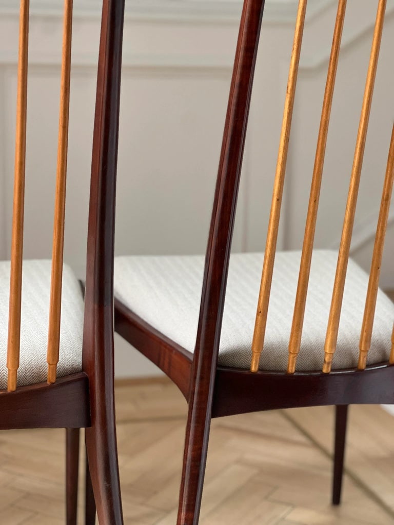 Pair of Filigree Side Chairs by Ernst Martin Dettinger, Germany, 1950s - 5