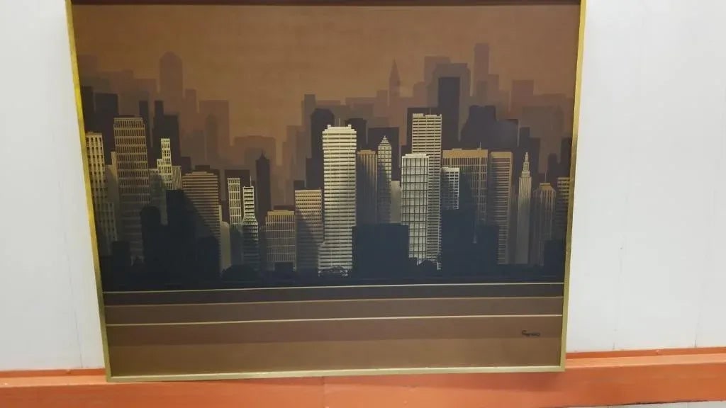 Abstract Skyline Painting on Canvas by Franco - 2