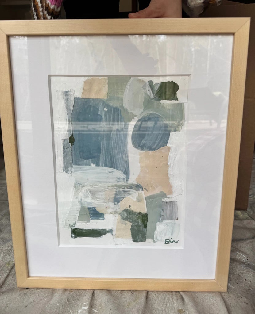 Original Framed Collage - "Building Blocks Ii" - 2