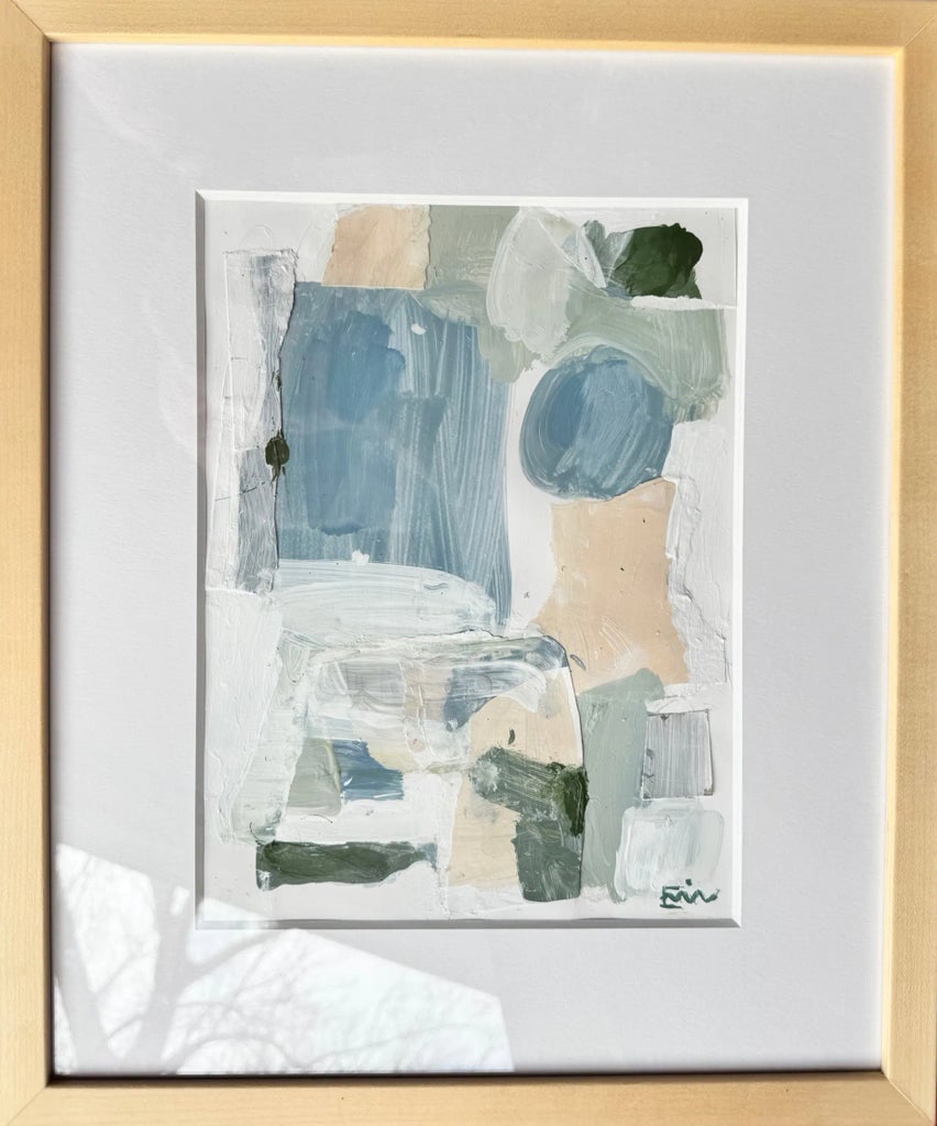 Original Framed Collage - "Building Blocks Ii" - 3