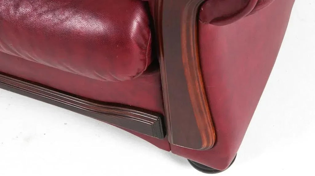Pair Leather Lounge Chairs Scandinavian Mid Century Modern - 8