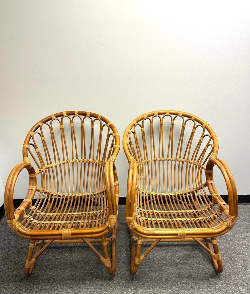 Pair of Vintage Franco Albini Scoop Chairs - 2