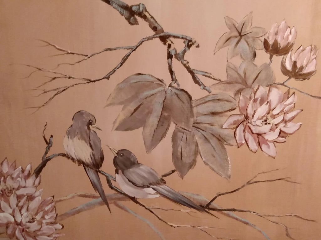 Mid 20th Century "Birds" Oil Painting by Lee Reynolds, Framed - 2