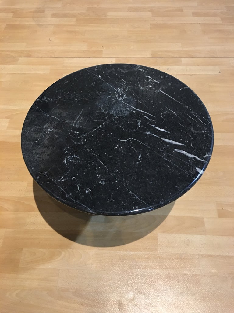 Modern Black Marble Two-Piece Side Table - 3