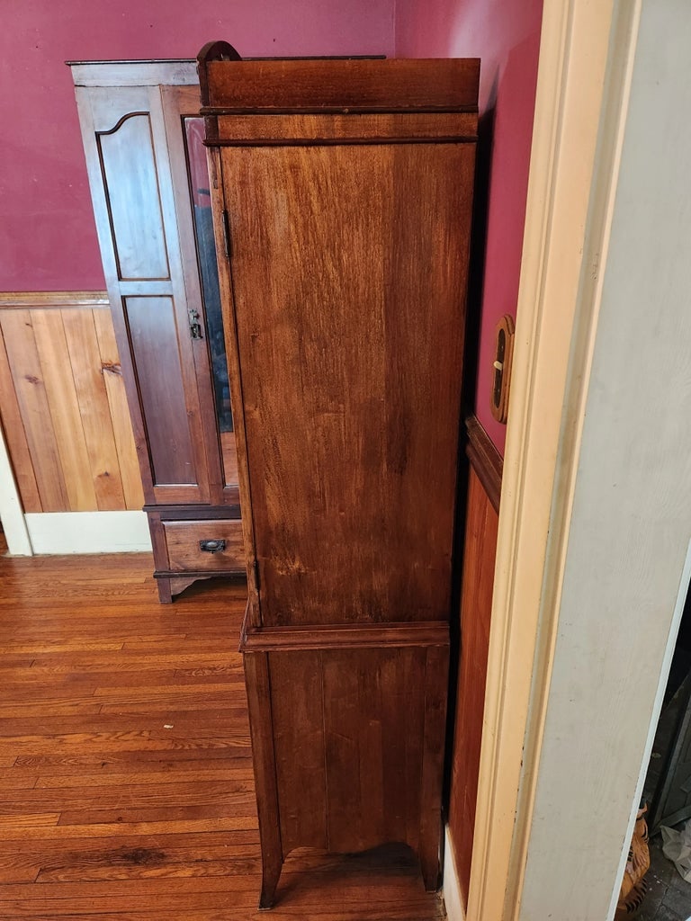 Antique 1900's Maple Georgian Style Display Cabinet - 7