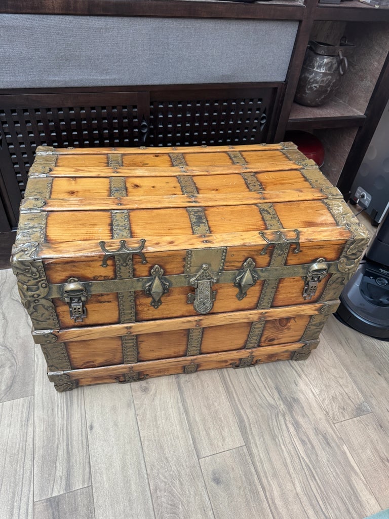 Antique Trunk Copper Lined - 2