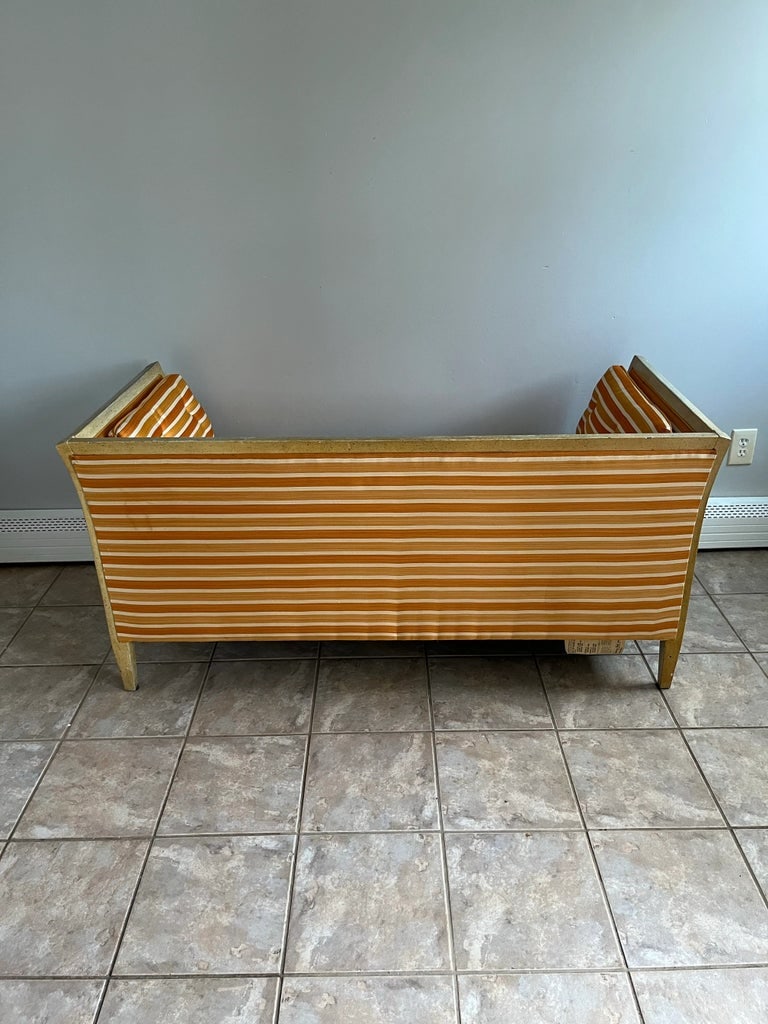 Vintage Caned Upholstered Small Square Sofa - 3