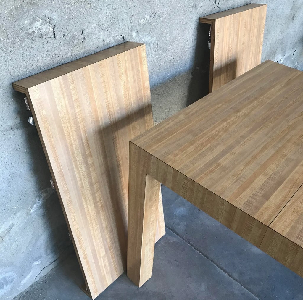 Vintage 1970s Parsons Dining Table; Expandable With 2 Leaves - 7