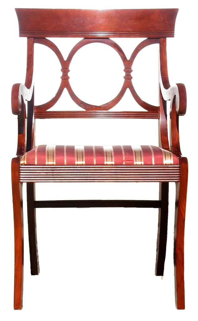 1930s English Regency Style Mahogany Klismos Accent / Desk Chair - 7