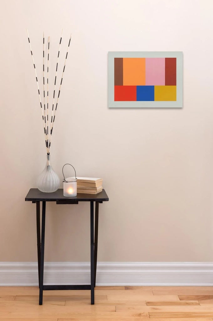 Contemporary Abstract Acrylic/Gouache on Wood Painting "Large Test Pattern 7" by Tom McGlynn - 2