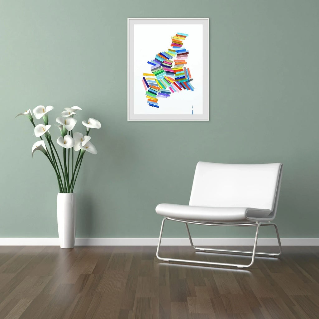 Contemporary Abstract Acrylic on Montval Paper Paiting "Slouch" by Martina Nehrling - 2