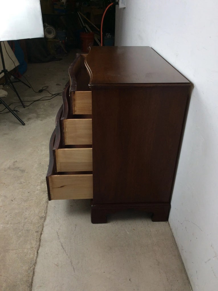 Antique Mahogany Chest of Drawers With Brass Hardware - 5