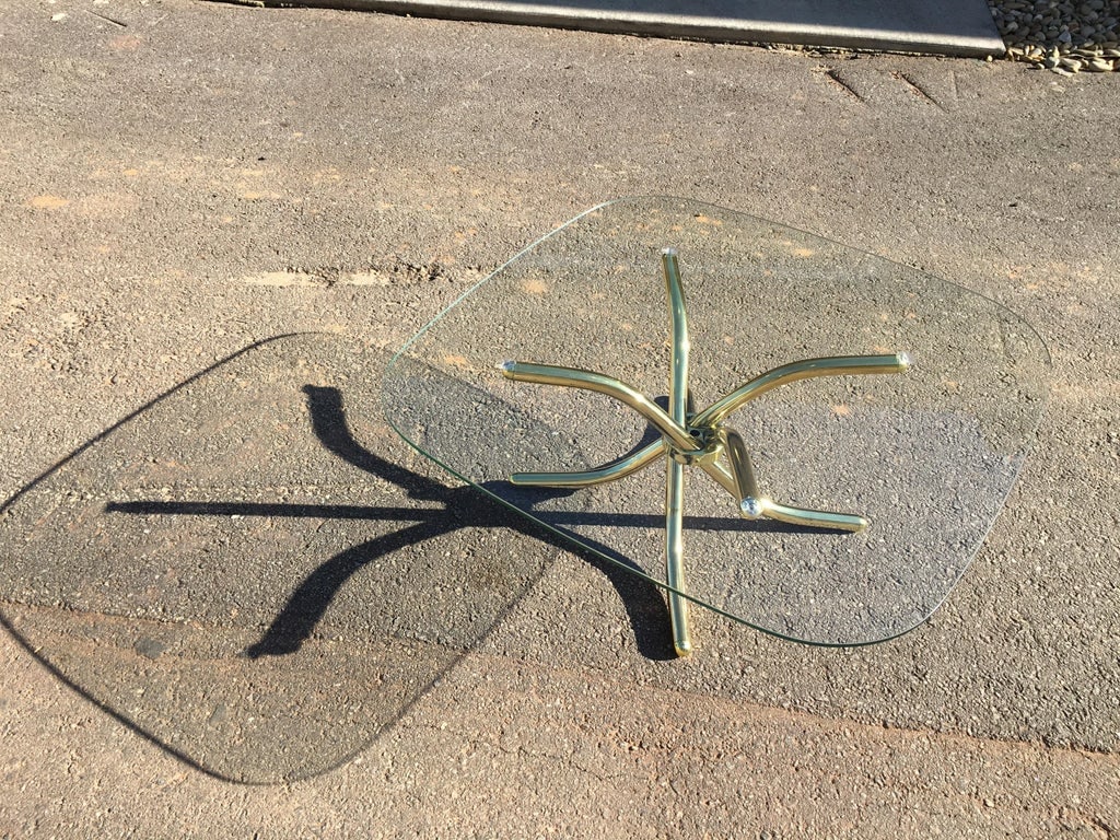 1970s Hollywood Regency Brass Plated Jax Center Coffee Table - 5