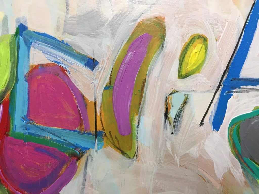 "Together, Apart" Large Contemporary Abstract Mixed-Media Painting by G. Campbell Lyman - 3