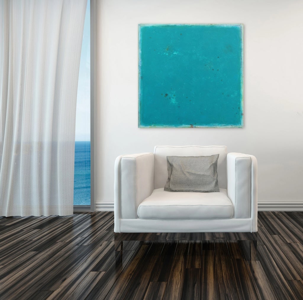 Contemporary Blue Minimalism Painting - Awh 238 - Original Artwork by Bernhard Zimmer - 8