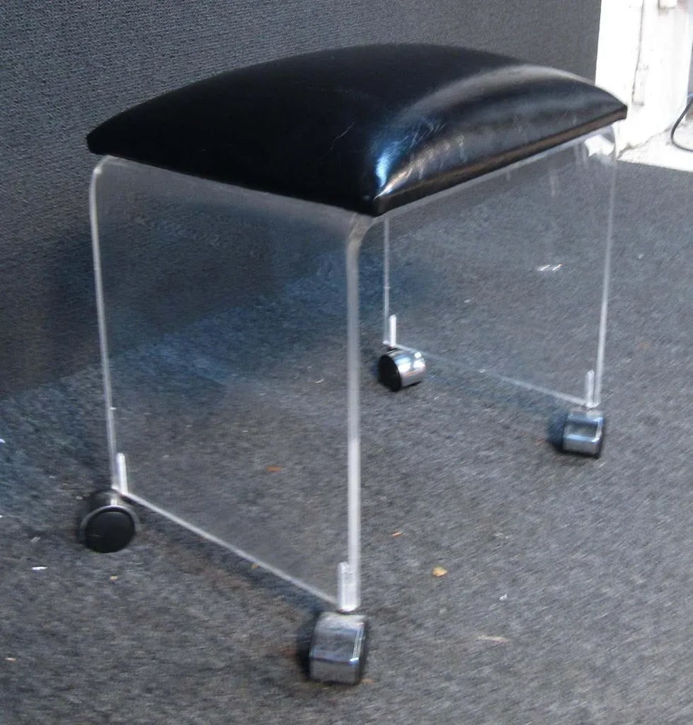 Chrome and Leather Loveseat - 2
