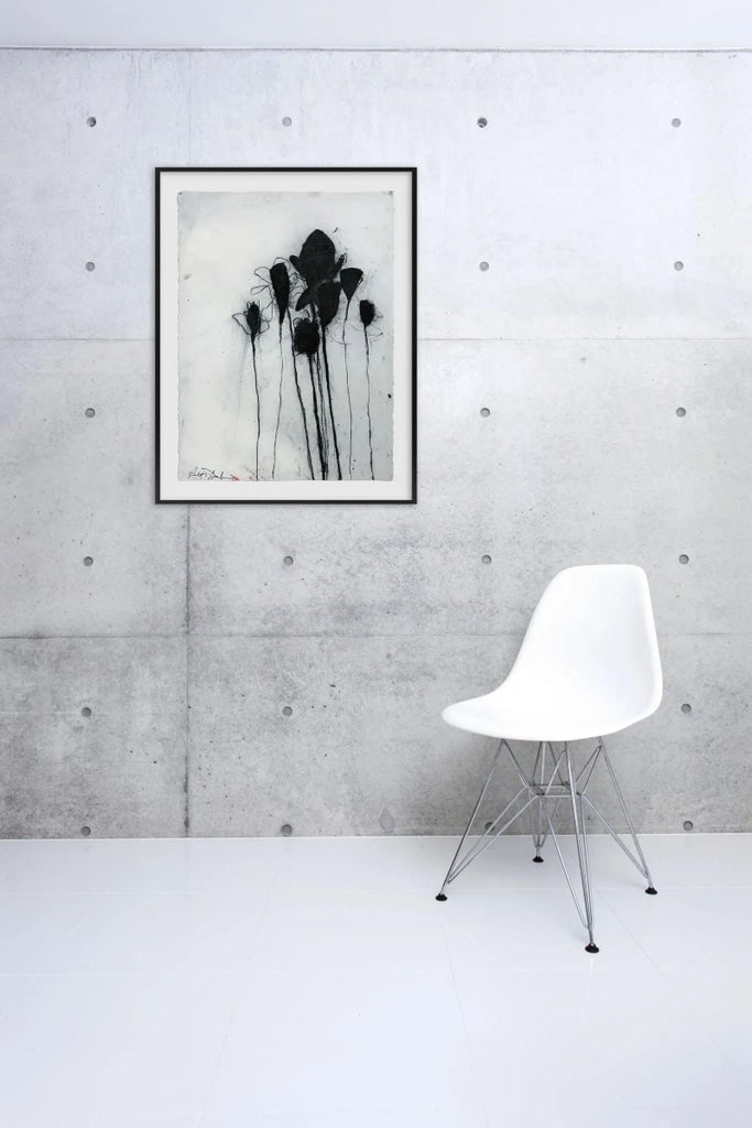Robert Baribeau "Multiple Stems in Black", Painting - 2