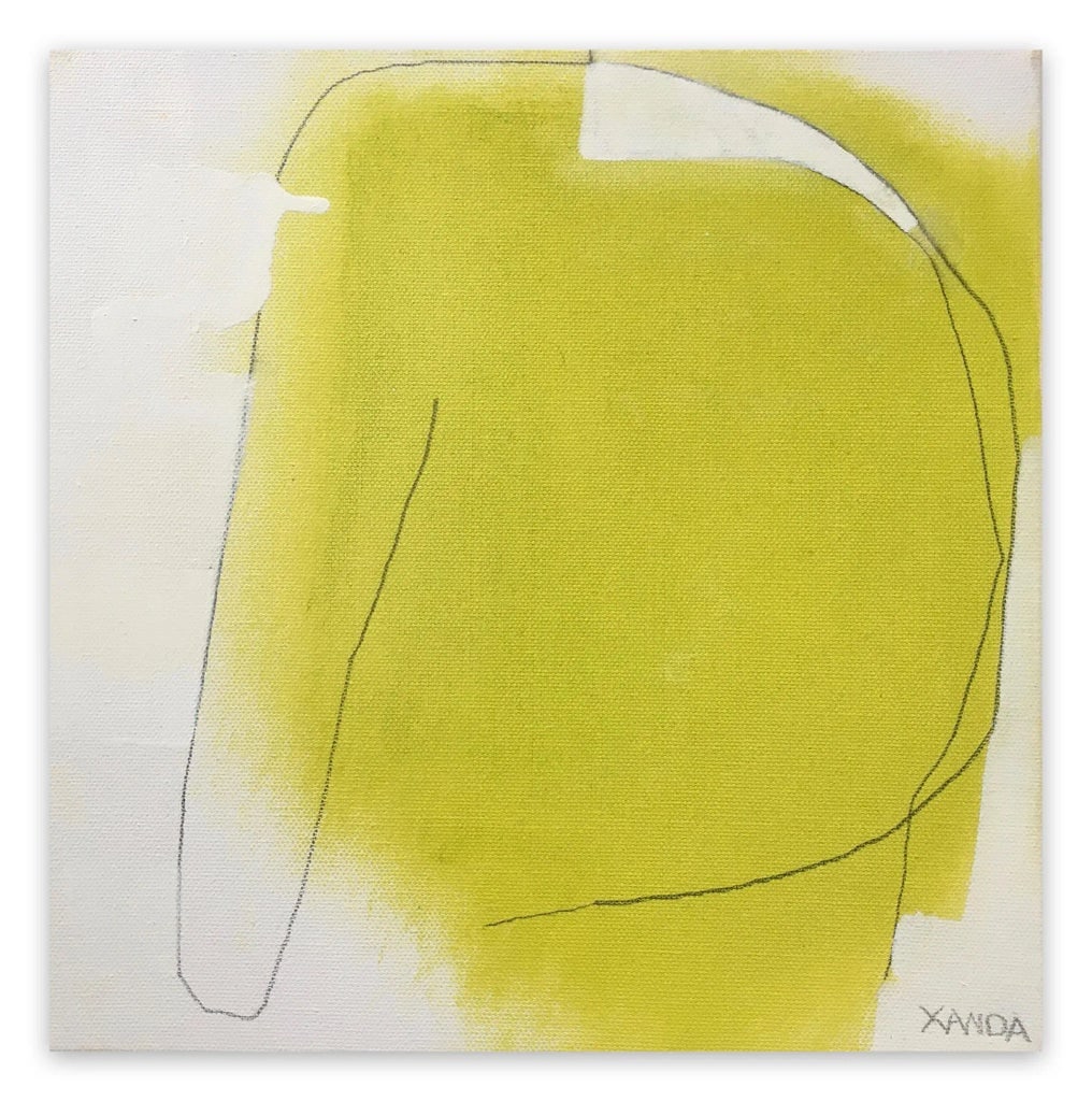 Contemporary Abstract Oil and Graphite on Canvas Paiting "Holding Thought" by Xanda McCagg - 4