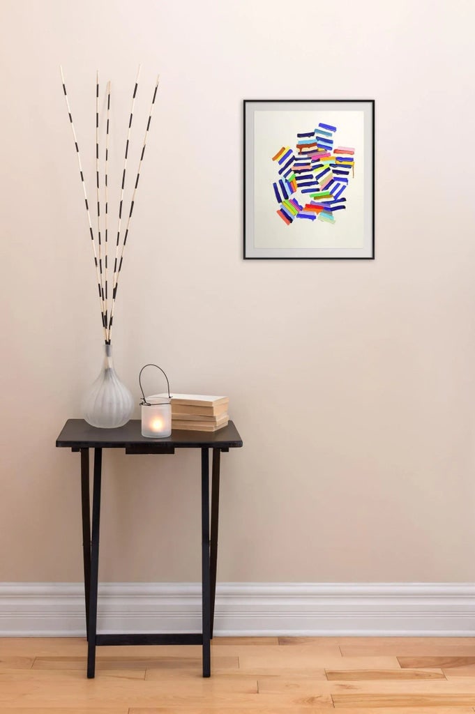 Contemporary Abstract Acrylic on Montval Paper Paiting "Pierced" by Martina Nehrling - 2