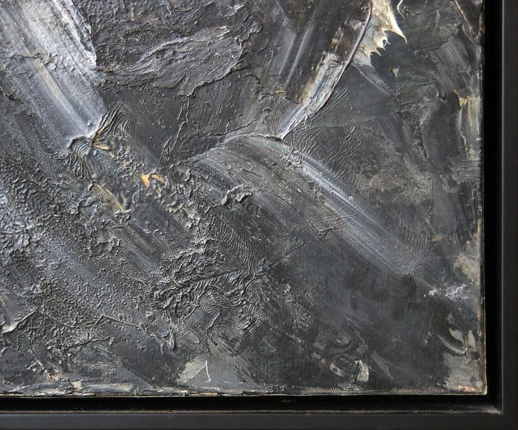 1962 Black and White Abstract Expressionist Painting by Stacha Halpern - 5