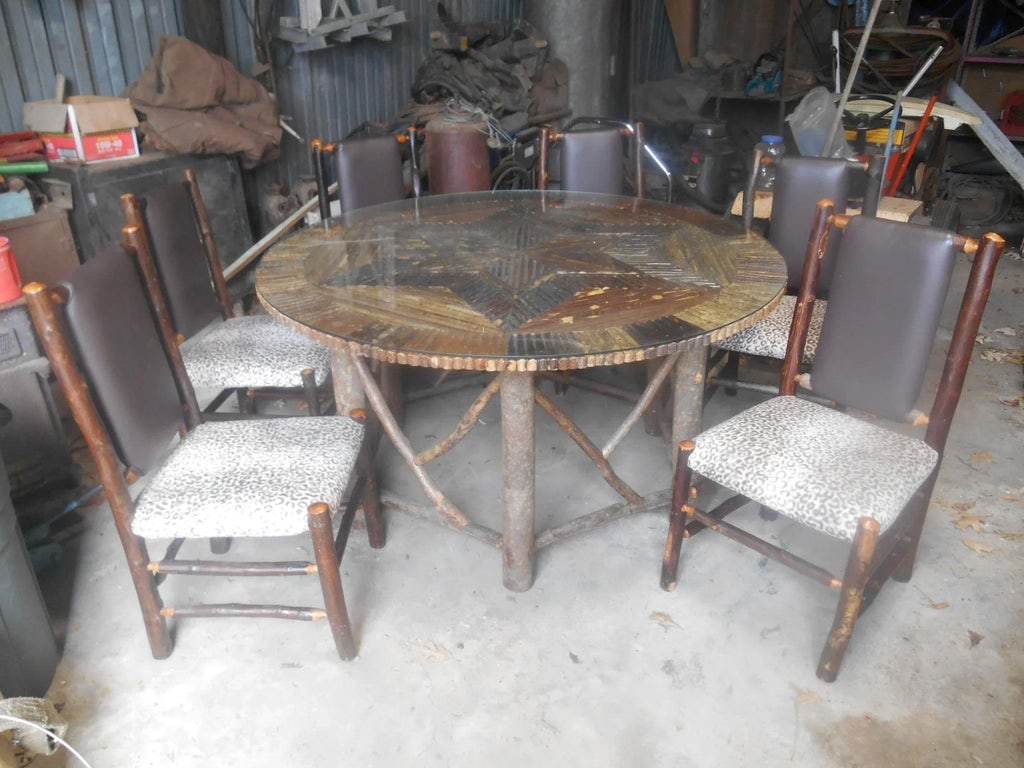 Awesome Designer Log Wood 7 Piece Dining Set - 2
