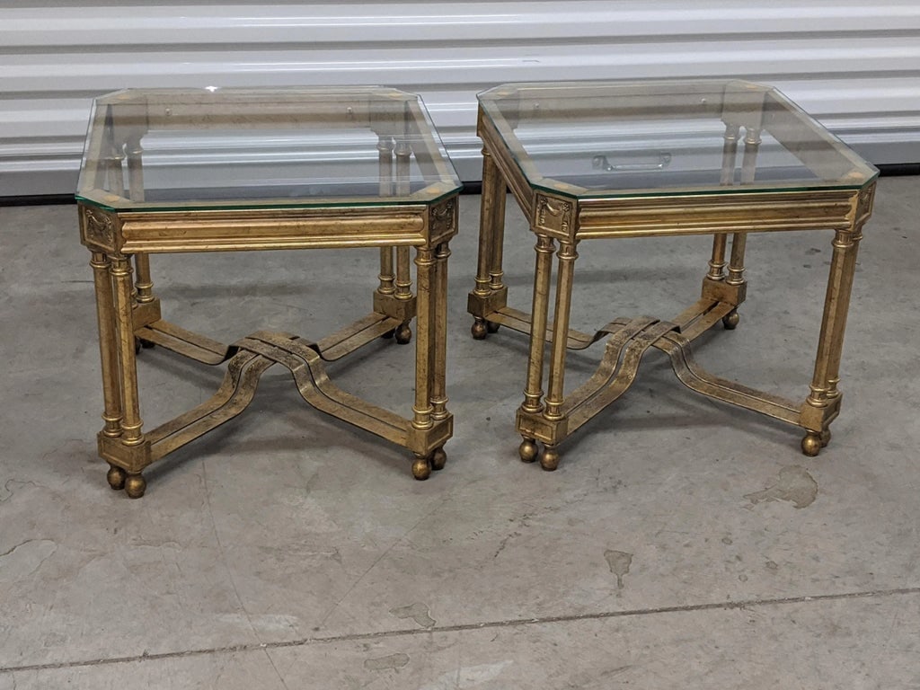 Late 20th Century Pair of Neoclassic Tables Architectural Florentine - 2