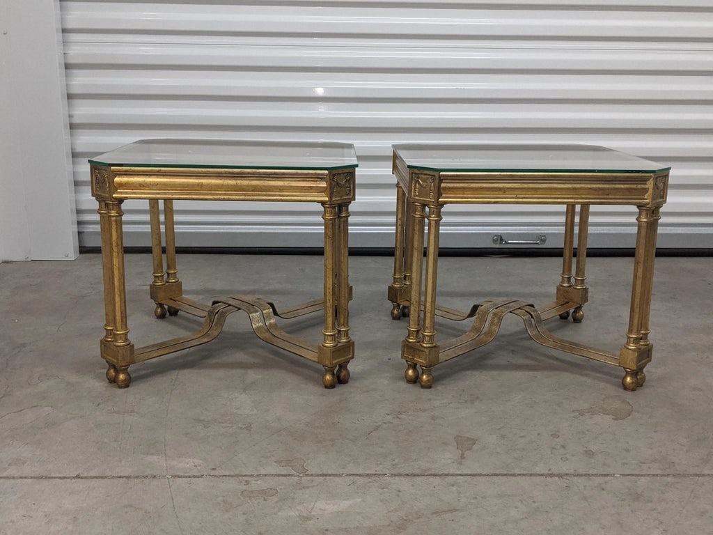 Late 20th Century Pair of Neoclassic Tables Architectural Florentine - 3
