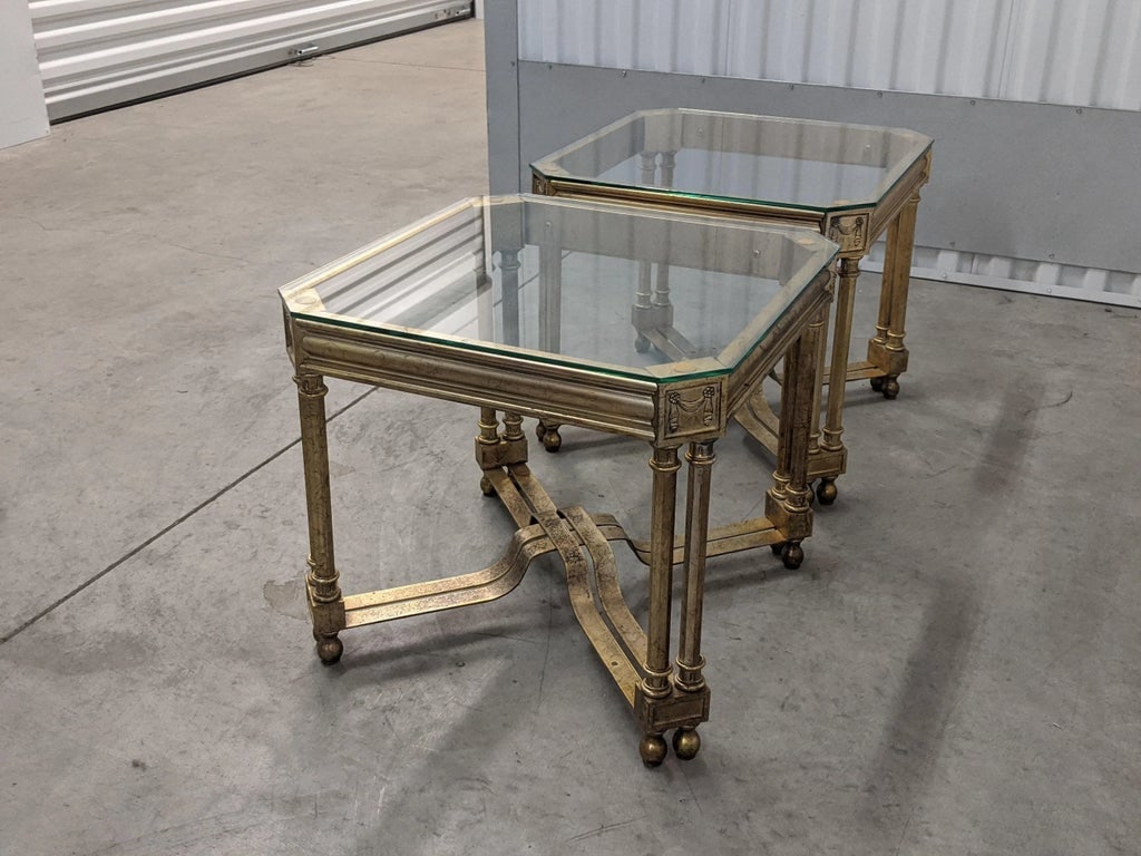 Late 20th Century Pair of Neoclassic Tables Architectural Florentine - 6