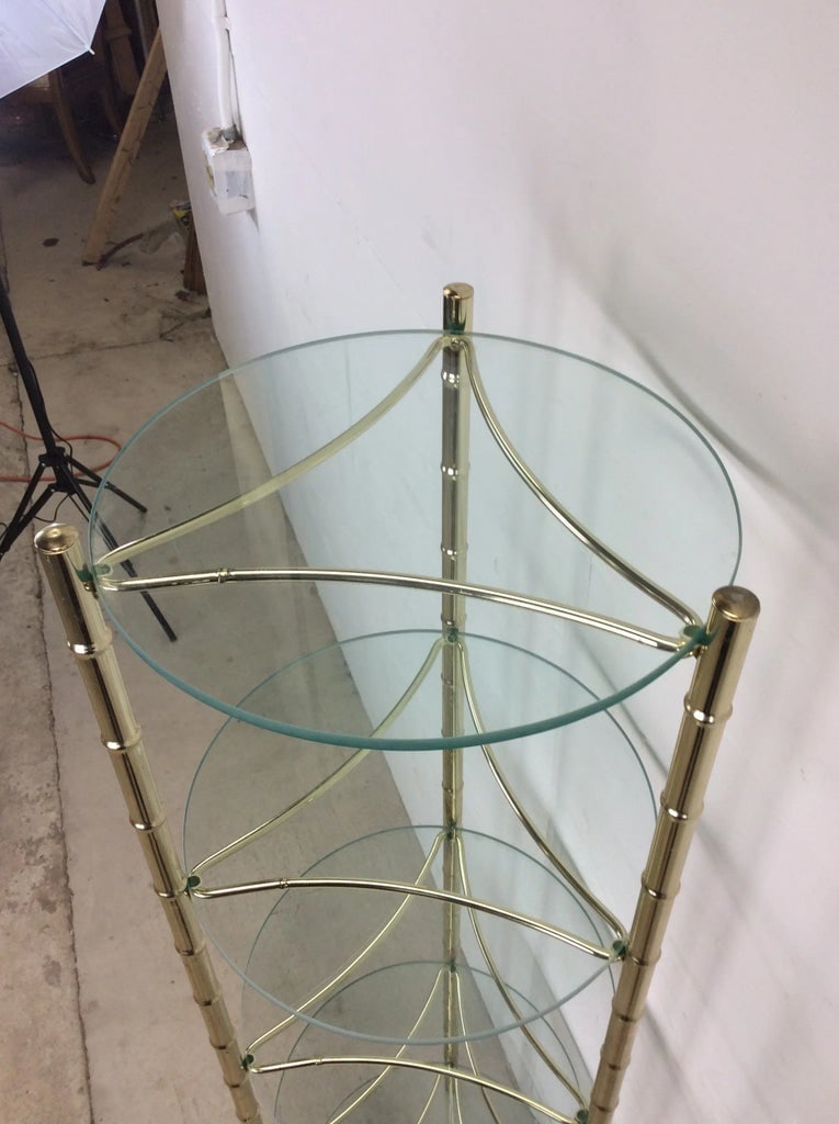 Mid Century Brass and Glass Display Shelf - 10