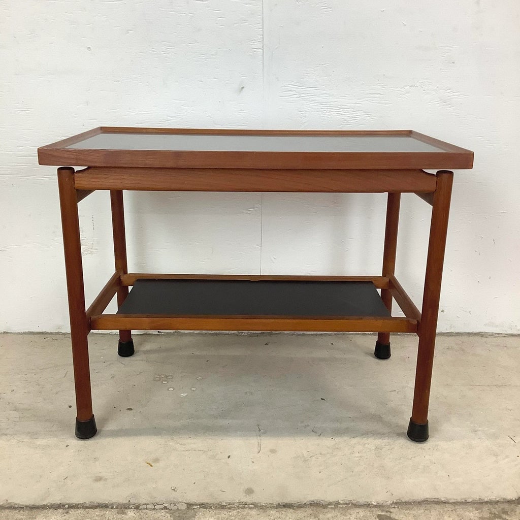 Scandinavian Modern Teak End Table or Serving Table - 2