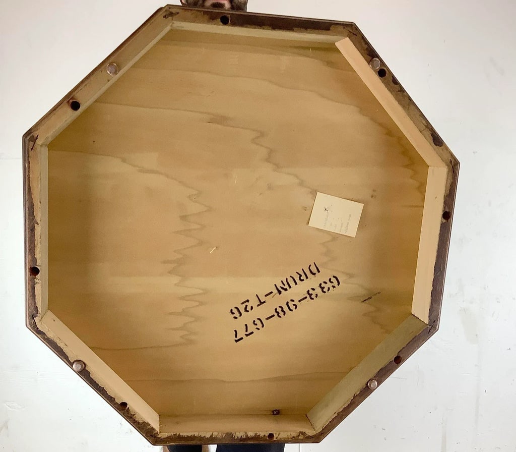 Mid-Century Walnut End Table- Octagonal - 7