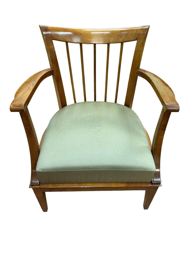 1950s Mid Century, French Walnut Armchairs, a Pair - 2