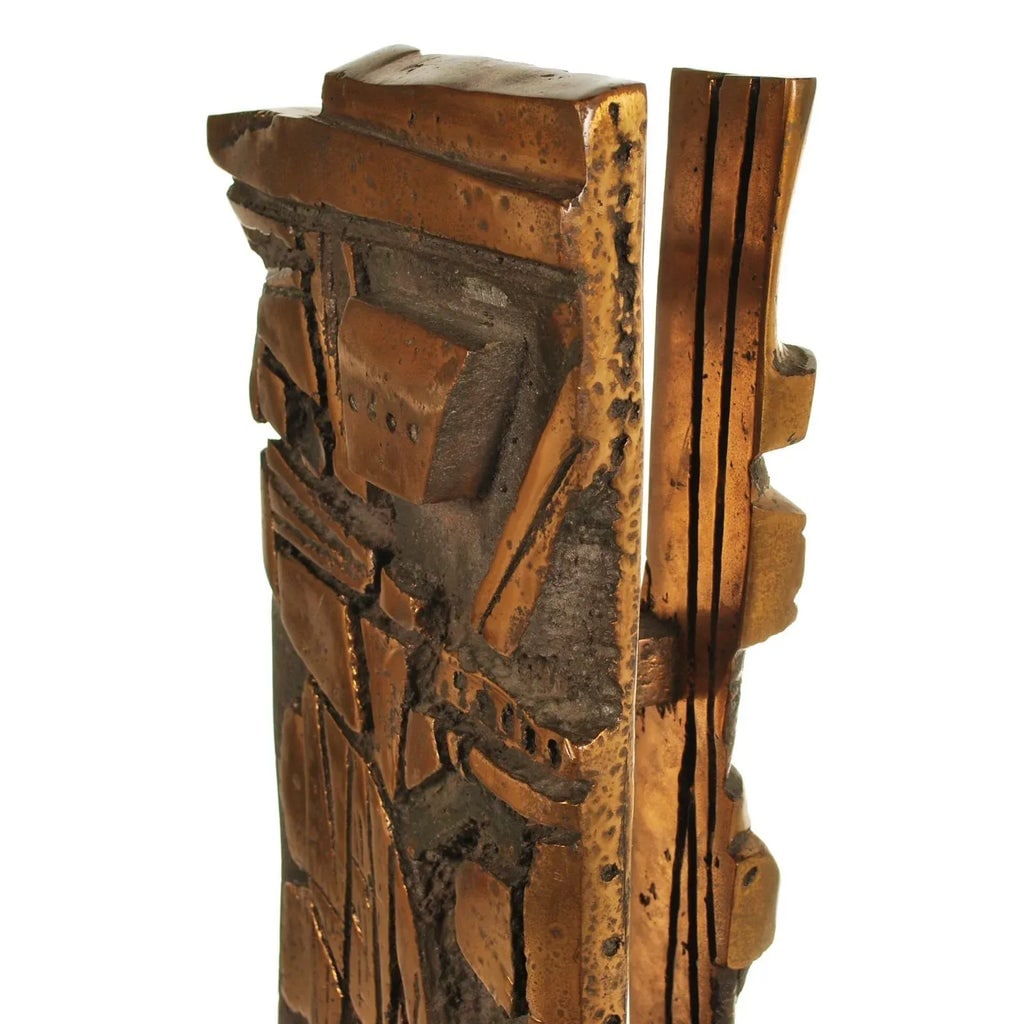 Mid 20th Century Brutalist Abstract Bronze Sculpture - 9