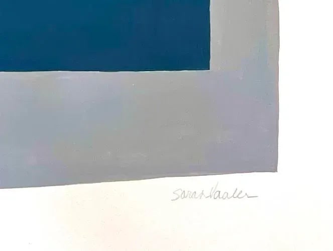 Geometric Abstract Painting in Yellow and Teal - 2