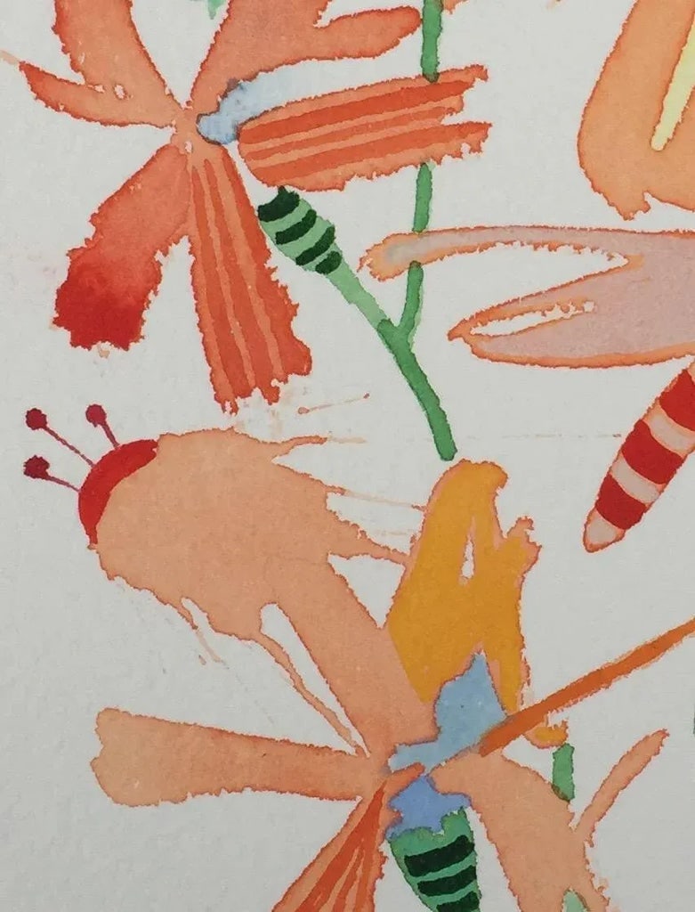 "Dragonfly Lilies 1" Watercolor Painting - 3