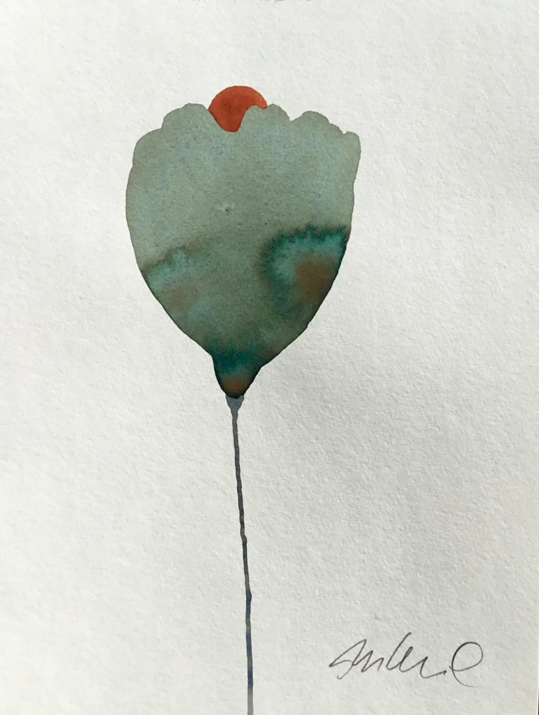 "Sunrise" Botanical Original Watercolor Painting: Original watercolor painting on strathmore paper. Botanical Art. Condition: Imperfections: No Imperfections Condition Notes: Excellent - Minor wear consistent with age and history Origin: United
