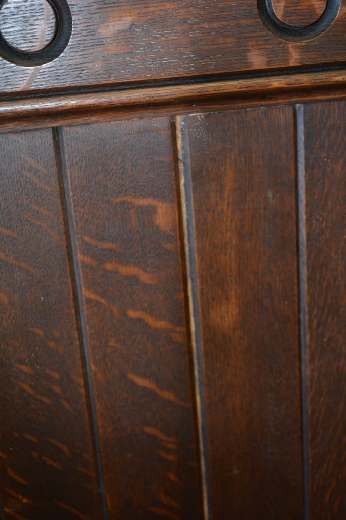 Antique English Dark Oak Large Deep & Wide Bishop's Throne Chair Deacons Bench - 9