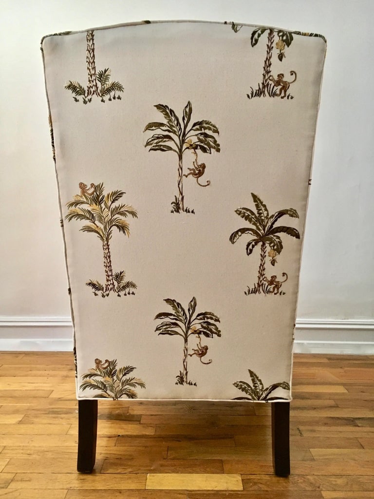 1940s Vintage Carved Ball & Claw "Palm Tree" Slipper Chair - 7