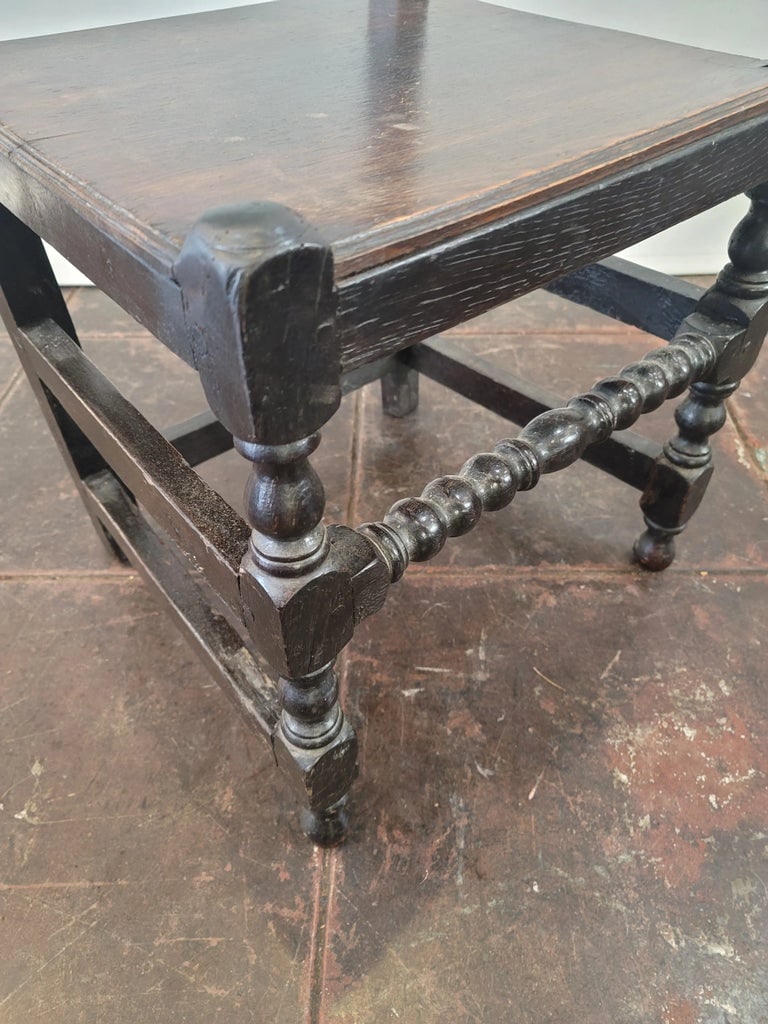 17th Century Antique Yorkshire Derbyshire Lancashire George II Oak Chair - 10