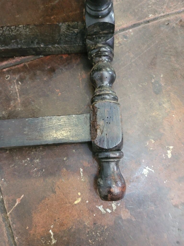 17th Century Antique Yorkshire Derbyshire Lancashire George II Oak Chair - 7
