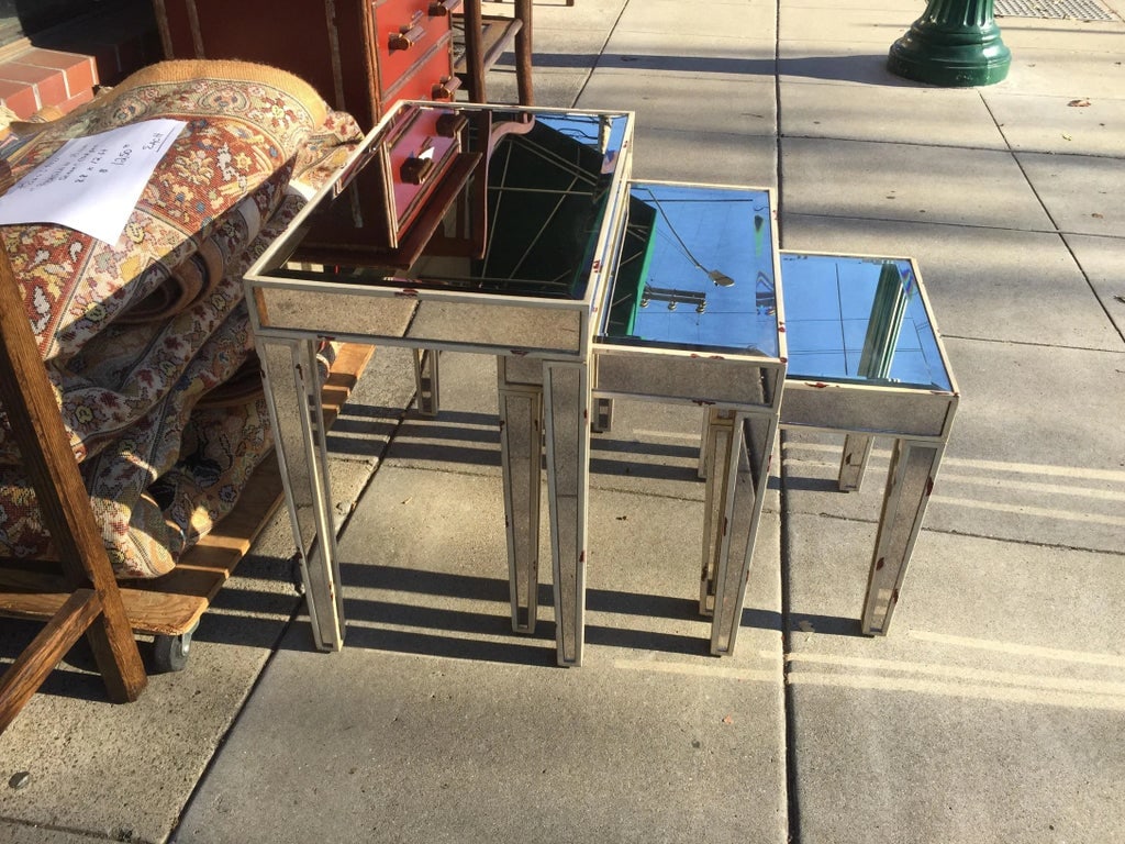 Mirrored Nesting Tables - Set of 3 - 3